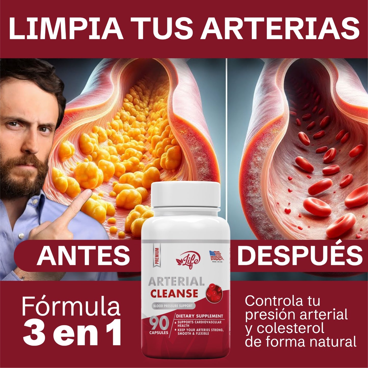 Arterial cleanse 90 capsulas
